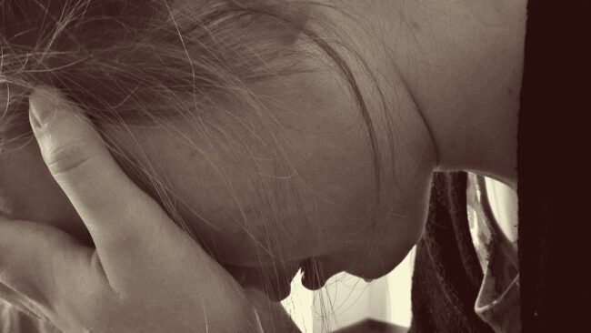 Mourning Tears Depression Desperate Woman Cry Sad